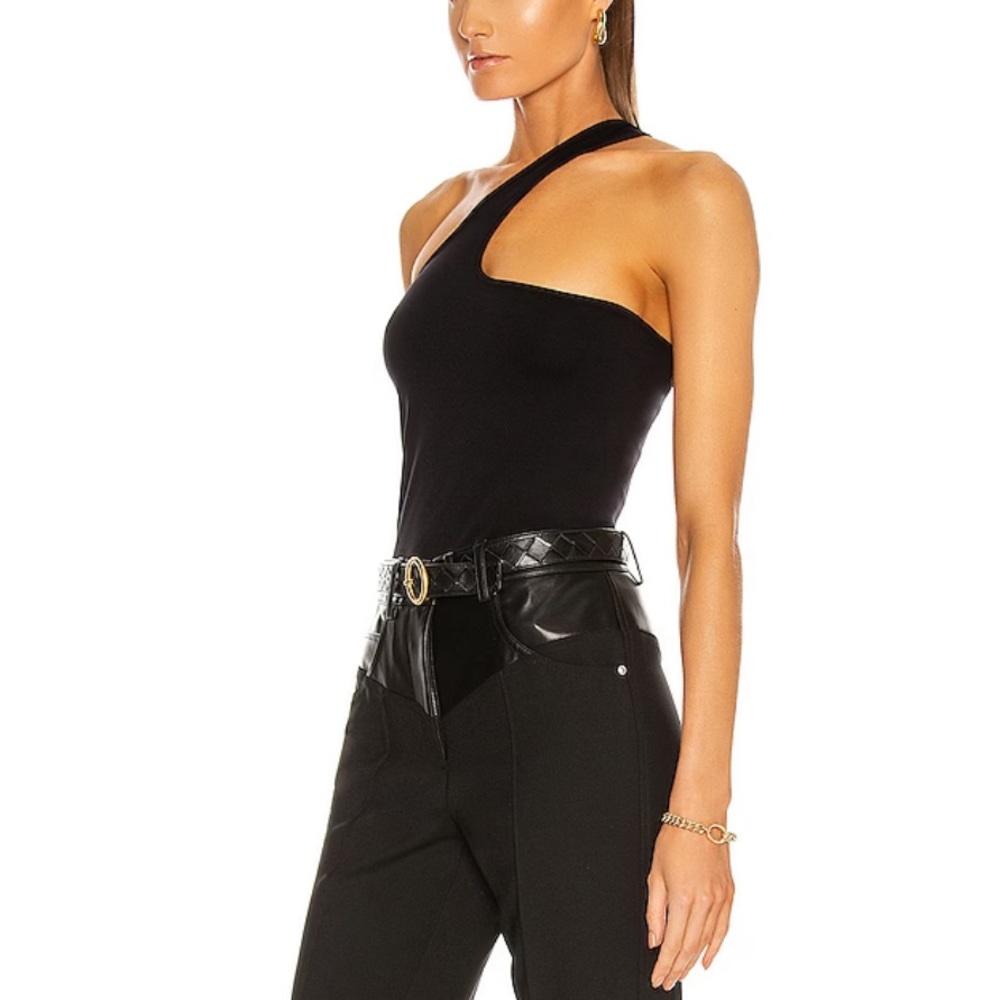 Helmut Lang Black Seamless Jersey Cutout Tank Top Size Medium/Large NWT - Picture 3 of 15